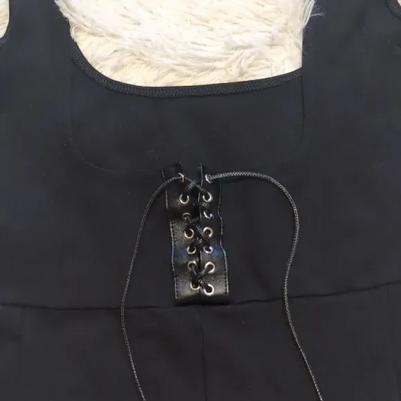 Blackmilk Lace Up Push It Underbust Corset Black Catsuit Jumpsuit Size XL - Picture 8 of 16